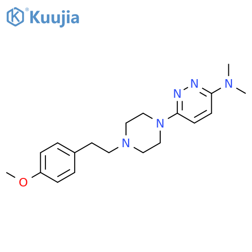 6-{4-[2-(4-methoxyphenyl)ethyl]piperazin-1-yl}-N,N-dimethylpyridazin-3-amine structure