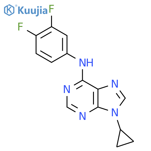 9-cyclopropyl-N-(3,4-difluorophenyl)-9H-purin-6-amine structure