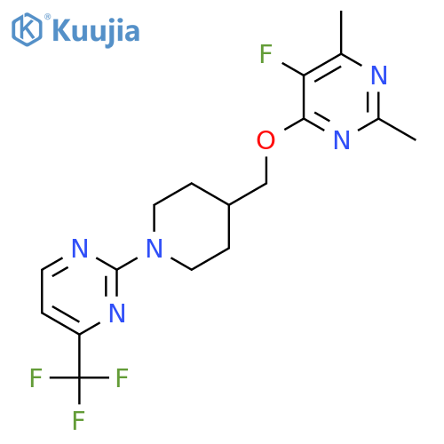 5-Fluoro-2,4-dimethyl-6-({1-[4-(trifluoromethyl)pyrimidin-2-yl]piperidin-4-yl}methoxy)pyrimidine structure