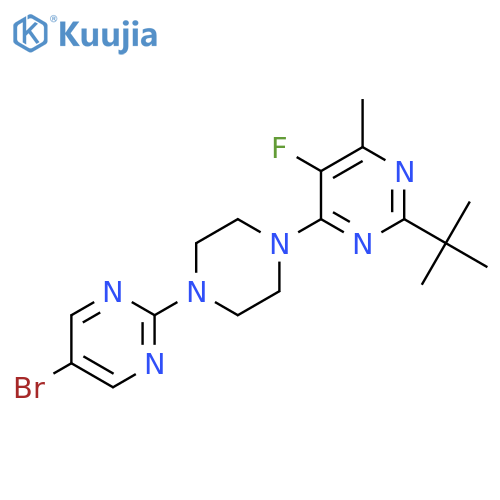 4-[4-(5-Bromopyrimidin-2-yl)piperazin-1-yl]-2-tert-butyl-5-fluoro-6-methylpyrimidine structure