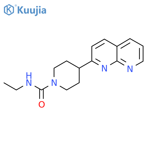 N-ethyl-4-(1,8-naphthyridin-2-yl)piperidine-1-carboxamide structure