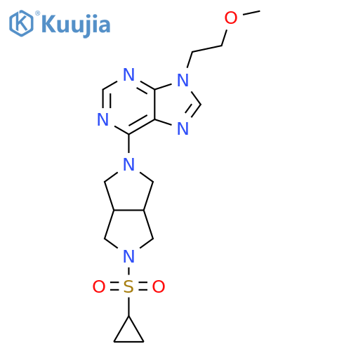 6-[5-(cyclopropanesulfonyl)-octahydropyrrolo[3,4-c]pyrrol-2-yl]-9-(2-methoxyethyl)-9H-purine structure