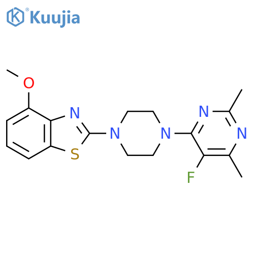 2-[4-(5-Fluoro-2,6-dimethylpyrimidin-4-yl)piperazin-1-yl]-4-methoxy-1,3-benzothiazole structure