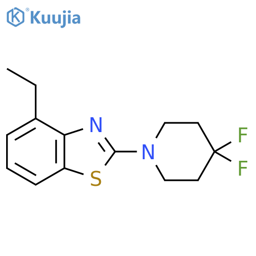 2-(4,4-Difluoropiperidin-1-yl)-4-ethyl-1,3-benzothiazole structure
