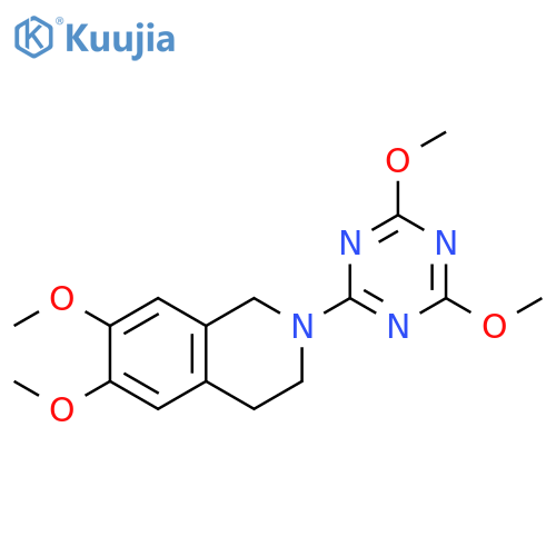2-(4,6-dimethoxy-1,3,5-triazin-2-yl)-6,7-dimethoxy-1,2,3,4-tetrahydroisoquinoline structure