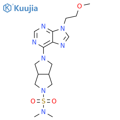5-[9-(2-methoxyethyl)-9H-purin-6-yl]-N,N-dimethyl-octahydropyrrolo[3,4-c]pyrrole-2-sulfonamide structure