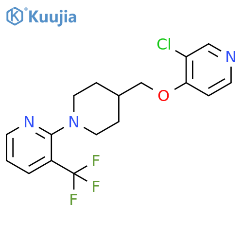 2-(4-{[(3-chloropyridin-4-yl)oxy]methyl}piperidin-1-yl)-3-(trifluoromethyl)pyridine structure