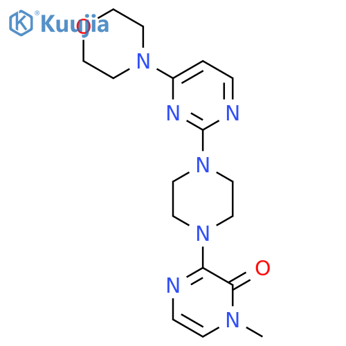 1-Methyl-3-{4-[4-(morpholin-4-yl)pyrimidin-2-yl]piperazin-1-yl}-1,2-dihydropyrazin-2-one structure