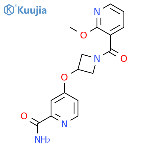 4-{[1-(2-Methoxypyridine-3-carbonyl)azetidin-3-yl]oxy}pyridine-2-carboxamide structure
