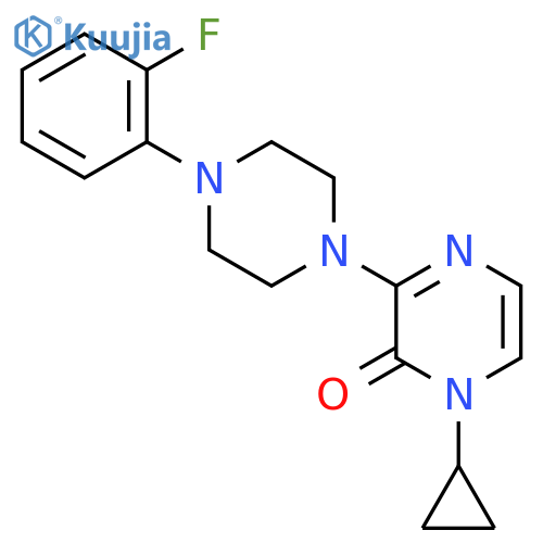 1-Cyclopropyl-3-[4-(2-fluorophenyl)piperazin-1-yl]-1,2-dihydropyrazin-2-one structure