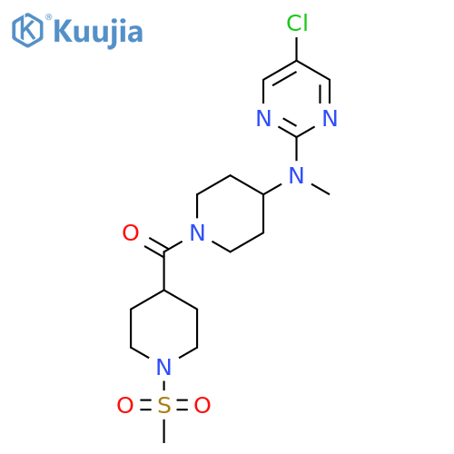5-chloro-N-[1-(1-methanesulfonylpiperidine-4-carbonyl)piperidin-4-yl]-N-methylpyrimidin-2-amine structure