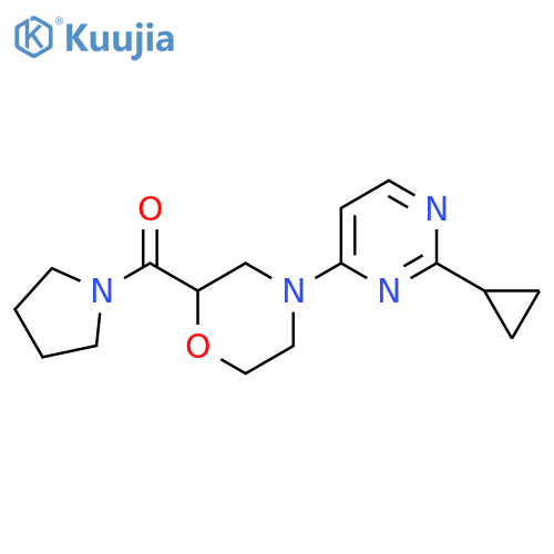 4-(2-Cyclopropylpyrimidin-4-yl)-2-(pyrrolidine-1-carbonyl)morpholine structure