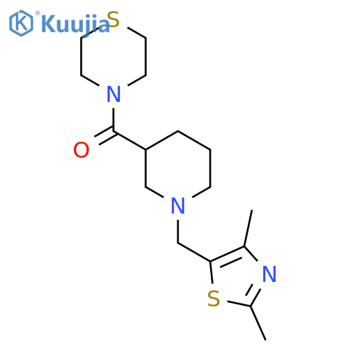 4-{1-[(2,4-Dimethyl-1,3-thiazol-5-yl)methyl]piperidine-3-carbonyl}thiomorpholine structure