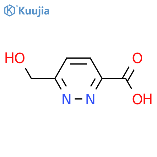 6-(hydroxymethyl)pyridazine-3-carboxylic acid structure