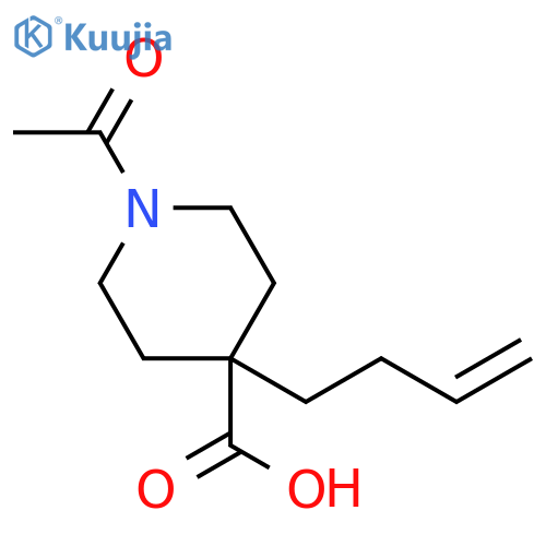 1-acetyl-4-(but-3-en-1-yl)piperidine-4-carboxylic acid structure