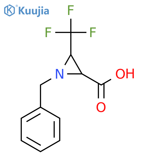 (2S,3S)-1-Benzyl-3-(trifluoromethyl)aziridine-2-carboxylic acid structure