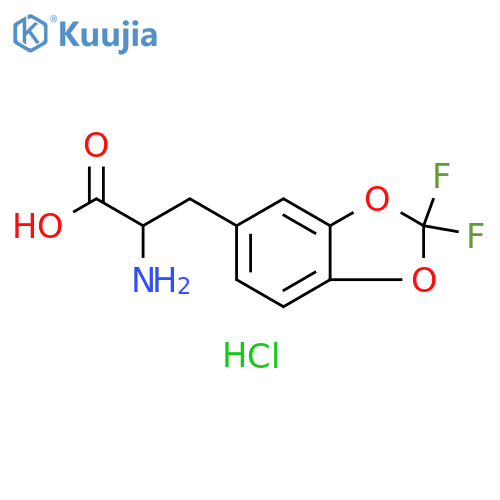 2-Amino-3-(2,2-difluorobenzo[d][1,3]dioxol-5-yl)propanoic acid hydrochloride structure