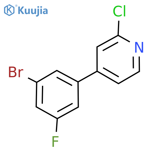 Pyridine, 4-(3-bromo-5-fluorophenyl)-2-chloro- structure