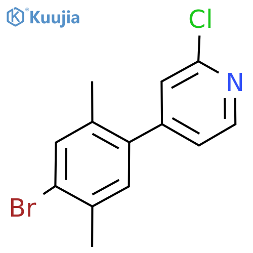 Pyridine, 4-(4-bromo-2,5-dimethylphenyl)-2-chloro- structure