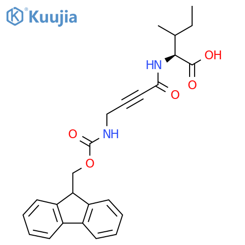 (2S)-2-4-({(9H-fluoren-9-yl)methoxycarbonyl}amino)but-2-ynamido-3-methylpentanoic acid structure