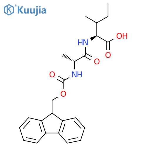 (2S)-2-(2R)-2-({(9H-fluoren-9-yl)methoxycarbonyl}amino)propanamido-3-methylpentanoic acid structure