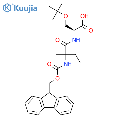 (2S)-3-(tert-butoxy)-2-2-({(9H-fluoren-9-yl)methoxycarbonyl}amino)-2-methylbutanamidopropanoic acid structure