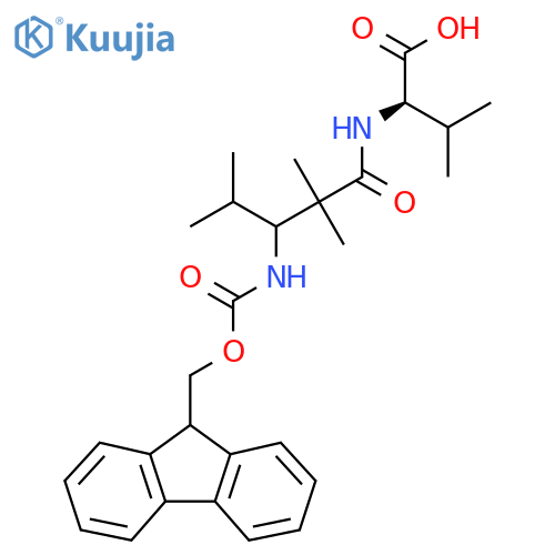 (2R)-2-3-({(9H-fluoren-9-yl)methoxycarbonyl}amino)-2,2,4-trimethylpentanamido-3-methylbutanoic acid structure
