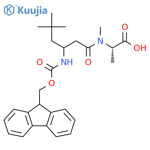 (2S)-2-3-({(9H-fluoren-9-yl)methoxycarbonyl}amino)-N,5,5-trimethylhexanamidopropanoic acid structure