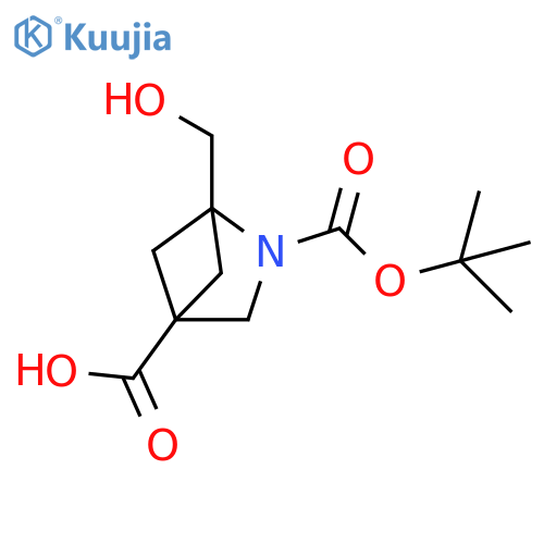 2-(tert-butoxy)carbonyl-1-(hydroxymethyl)-2-azabicyclo2.1.1hexane-4-carboxylic acid structure