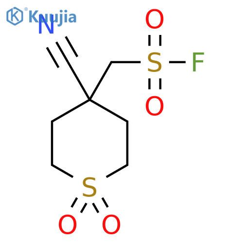 (4-Cyano-1,1-dioxo-1lambda6-thian-4-yl)methanesulfonyl fluoride structure