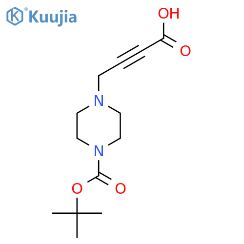 4-{4-(tert-butoxy)carbonylpiperazin-1-yl}but-2-ynoic acid structure