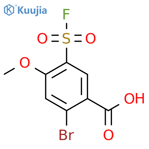 2-Bromo-5-(fluorosulfonyl)-4-methoxybenzoic acid structure