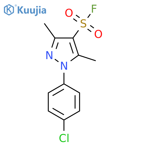 1-(4-chlorophenyl)-3,5-dimethyl-1H-pyrazole-4-sulfonyl fluoride structure