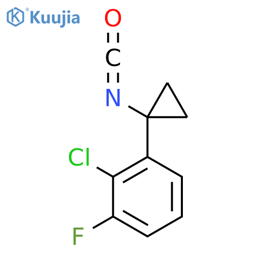 2-chloro-1-fluoro-3-(1-isocyanatocyclopropyl)benzene structure