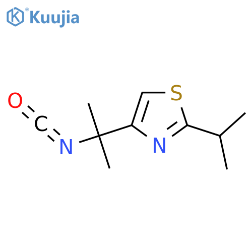 4-(2-isocyanatopropan-2-yl)-2-(propan-2-yl)-1,3-thiazole structure