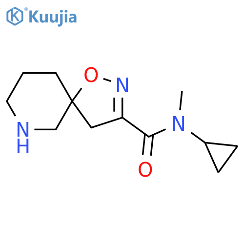 N-cyclopropyl-N-methyl-1-oxa-2,7-diazaspiro4.5dec-2-ene-3-carboxamide structure