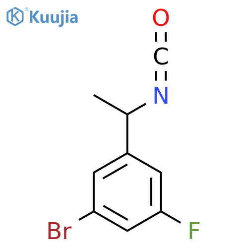 1-bromo-3-fluoro-5-(1-isocyanatoethyl)benzene structure