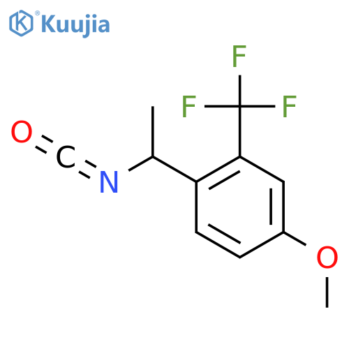 1-(1-isocyanatoethyl)-4-methoxy-2-(trifluoromethyl)benzene structure