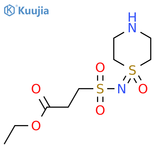 ethyl 3-(1-oxo-1lambda6-thiomorpholin-1-ylidene)sulfamoylpropanoate structure