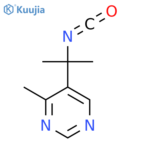 5-(2-isocyanatopropan-2-yl)-4-methylpyrimidine structure