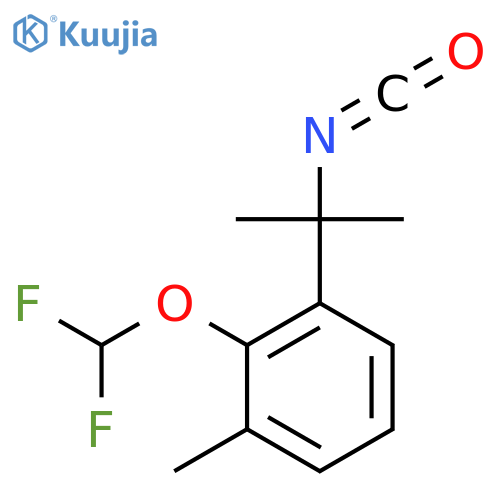 2-(difluoromethoxy)-1-(2-isocyanatopropan-2-yl)-3-methylbenzene structure