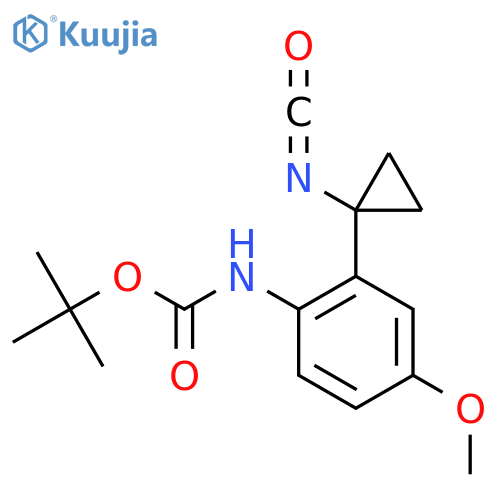 tert-butyl N-2-(1-isocyanatocyclopropyl)-4-methoxyphenylcarbamate structure