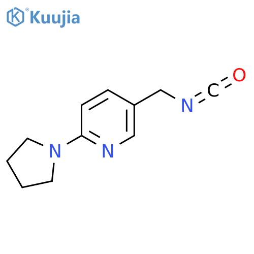 5-(isocyanatomethyl)-2-(pyrrolidin-1-yl)pyridine structure