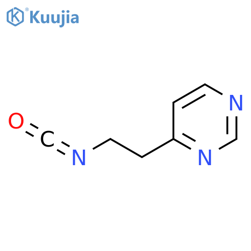 4-(2-isocyanatoethyl)pyrimidine structure