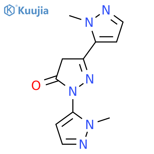 1,3-bis(1-methyl-1H-pyrazol-5-yl)-4,5-dihydro-1H-pyrazol-5-one structure