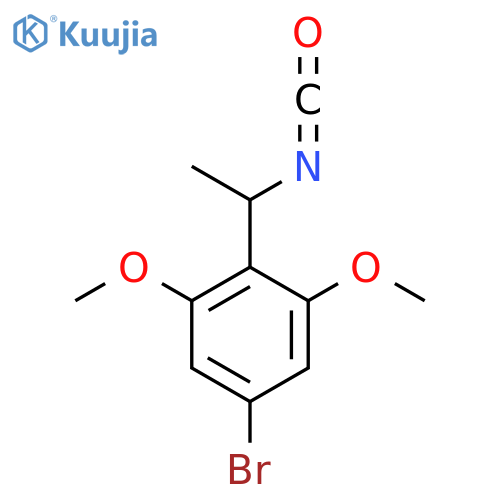 5-bromo-2-(1-isocyanatoethyl)-1,3-dimethoxybenzene structure