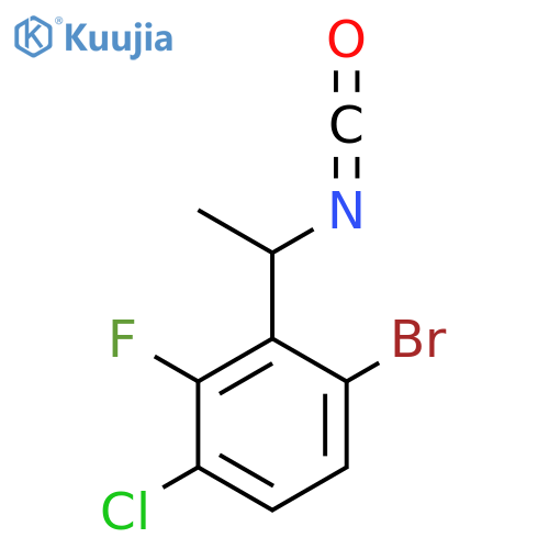 1-bromo-4-chloro-3-fluoro-2-(1-isocyanatoethyl)benzene structure