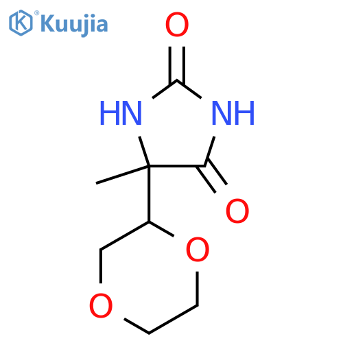 5-(1,4-Dioxan-2-yl)-5-methylimidazolidine-2,4-dione structure