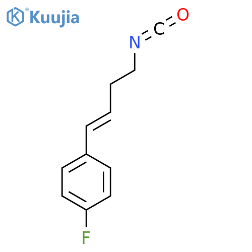 1-fluoro-4-(4-isocyanatobut-1-en-1-yl)benzene structure