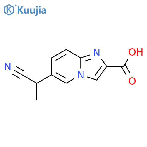 Imidazo[1,2-a]pyridine-2-carboxylic acid, 6-(1-cyanoethyl)- structure